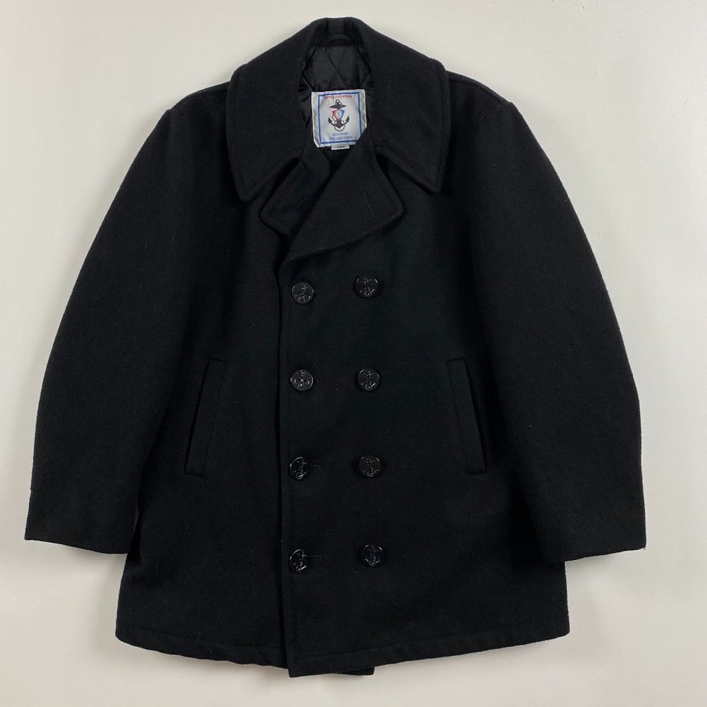 COPY - Vintage Sterlingwear Anchor Collection Navy Pea Coat Black Peacoat Men’s…